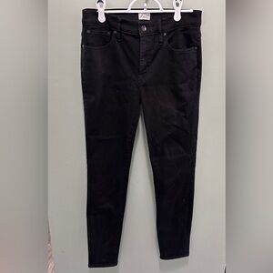J. Crew 9” Toothpick Women's Black Denim Jeans Size 28